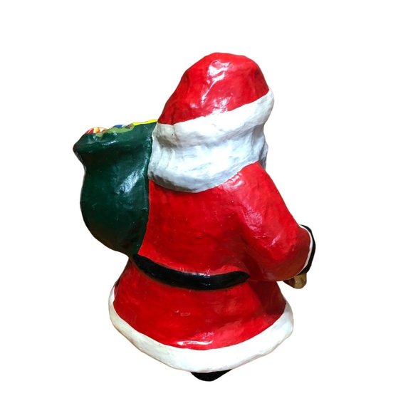 Paper Mache Santa Father Christmas Decoration Holiday Figurine 10" Philippines - Picture 4 of 9